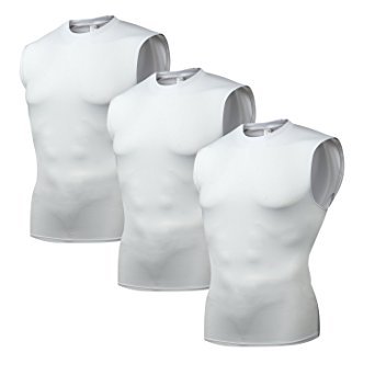 Aunua Men's 3 Pack Sleeveless T-Shirt Slim Sports Tank Tops