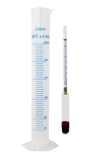 Homebrew Guys Triple Scale Hydrometer Kit. Best for Beer, Wine, Juice,Cider. Easily Measure Specific Gravity, BRIX and Potential Alcohol. Complete with Test Tube. A Must have for making Great Brews!