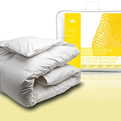 Canadian Down & Feather Co - Regular Weight White Feather & Down Duvet King Size - 240 TC Shell 100% Cotton - OEKO TEX Certified