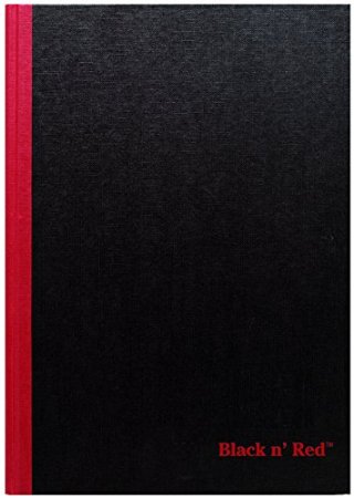Black n' Red Hardcover Executive Notebook, 11.75 x 8.25 Inches, Black, 96 sheets/192 pages (D66174)