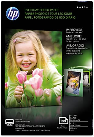 HP CR759A HP Photo Paper, 4-Inch x6-Inch, 100Sht/PK, Glossy/White