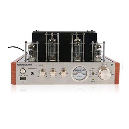 Nobsound Bluetooth Hybird Tube Amplifier HiFi Audio Valve Amp Stereo Headphone 50W USB MP3 240V