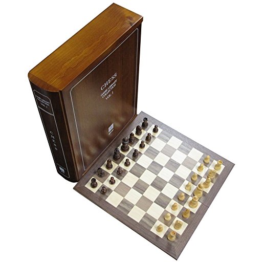 Wood Book Case Classic Board Game Set Collection - Volume 1 of 12 - Chess
