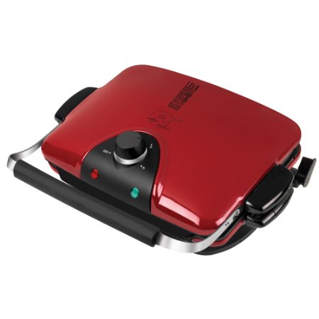George Foreman GRP90WGR Next Grilleration Electric Nonstick Grill with 5 Removable Plates Red