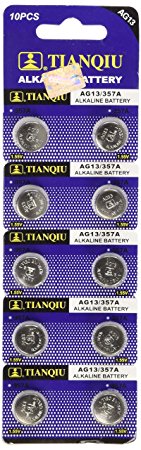 AG13 357A LR44 LR1154 A76 Button Cell Batteries [10-Pack]