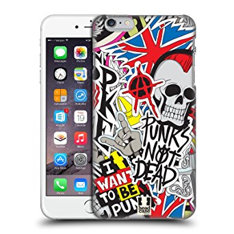 Head Case Designs Punks Not Dead Sticker Happy Protective Snap-on Hard Back Case Cover for Apple iPhone 6 Plus 5.5