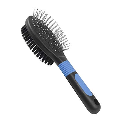 BV Pet Brush, Dog Brush & Cat Brush, Pet Grooming Comb, 2 Sided Bristle & Pin for Long Hair & Short Hair Dog, Removing Shedding Hair