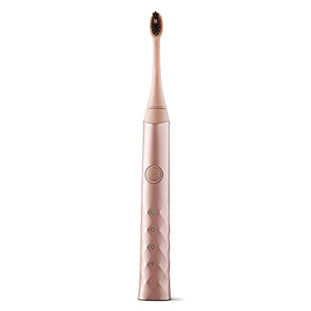 BURST Sonic Electric Toothbrush with Charcoal Toothbrush Head and Travel Case, Special Edition Rose Gold