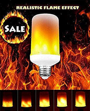 LED Flame Effect Fire Light Bulbs,Creative Lights with Flickering Emulation,Vintage Atmosphere Decorative Lamps, Simulated Nature Gas Fire in Antique Hurricane Lantern(1PC)