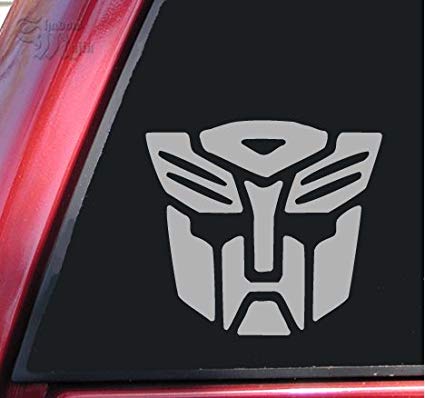 Transformers Autobot Vinyl Decal Sticker (6" X 5.5", Grey)