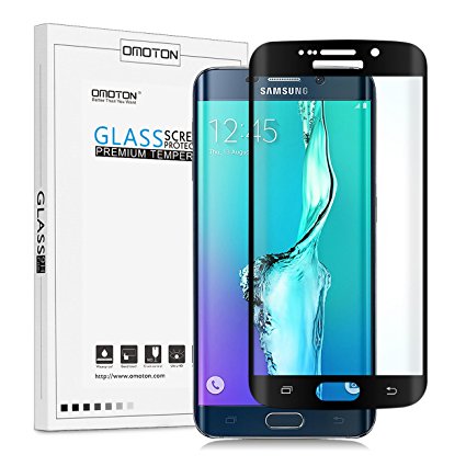 OMOTON Galaxy S6 Edge Plus Screen Protector - Tempered Glass Screen Protector for Samsung Galaxy S6 Edge Plus with [2.5D Round Edge] [9H Hardness] [Crystal Clear] [Scratch Resist] [No-Bubble]