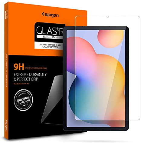 Spigen Tempered Glass Screen Protector Designed for Galaxy Tab S6 Lite (10.4 inch / 2020) [9H Hardness/Case-Friendly]