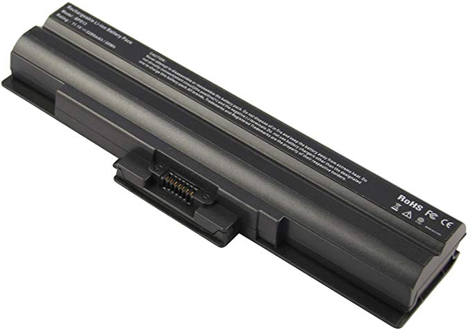 Laptop Battery fit Sony Vaio VGP-BPS13 VGP-BPS13A VGP-BPS13A/B VGP-BPS13B/S VGP-BPL13 VGP-BPS21 VGP-BPS21A VGP-BPS21B PCG-81214L PCG-81114L - [Black 6 Cells 11.1V 5200mAh] -Futurebatt