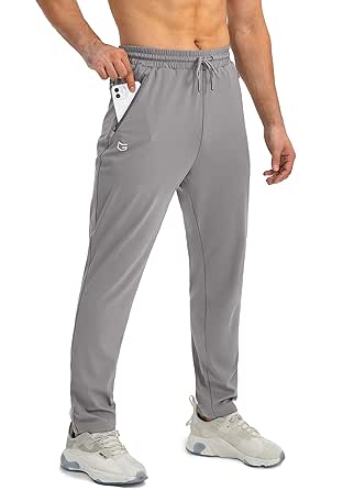 G Gradual Men's Sweatpants with Zipper Pockets Tapered Joggers for Men Athletic Pants for Workout, Jogging, Running