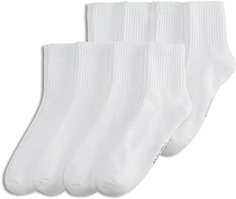 Jockey Men's Socks Essentials Quarter Socks - 8 Pack, White, 7-12