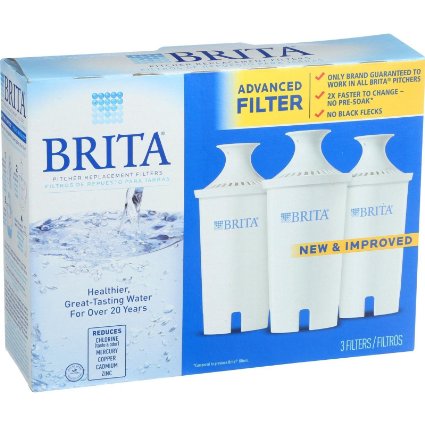 Brita Pitcher Replacement Advanced Filter- 3 Filters