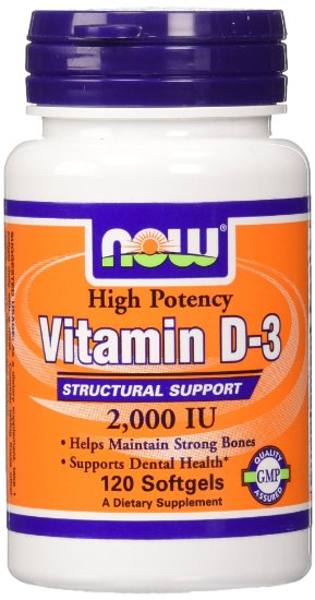 NOW Foods Vitamin D-3 2000 IU 120 Softgels