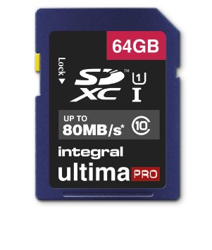 Integral INSDX64G10-80U1 UltimaPro 64 GB Class 10 SDXC Memory Card