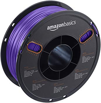 AmazonBasics PETG 3D Printer Filament, 1.75mm, Purple, 1 kg Spool