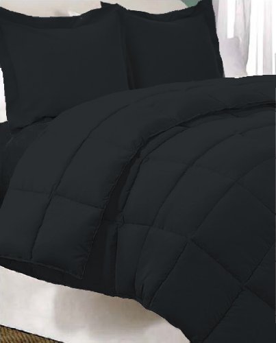 5 Piece Black Twin XL Extra Long Bedding Set By Ivy Union - (Comforter Set: Black, Sheet Set: Black)