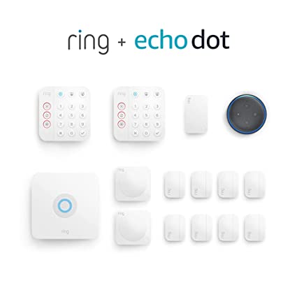 Ring Alarm 14-piece kit (2nd Gen) bundle with Echo Dot (3rd Gen) - Charcoal