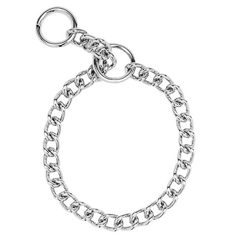 Herm Sprenger Chrome-Plated Chain Choke Training Dog Collar | 22-Inches by 3.0 mm Heavy Links | 1-Unit