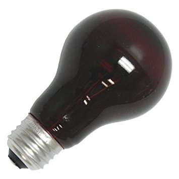 Westinghouse 0344600, 25 Watt, 120 Volt Trans Red Incandescent A19 Light Bulb - 2500 Hours