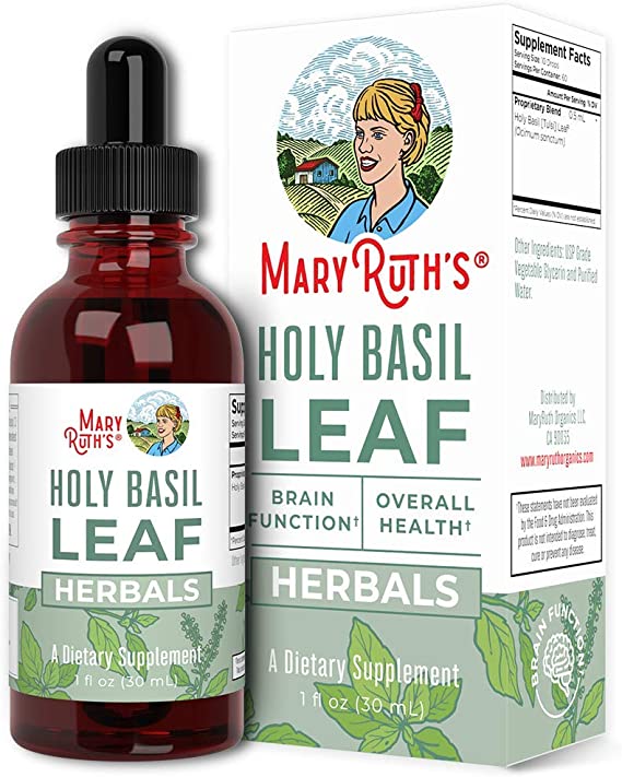 Holy Basil Leaf by MaryRuth's | Adaptogenic Herb with Antioxidant Activity That Supports Cognitive Function & Stress Relief | Tulsi is Well Respected in Ayurveda