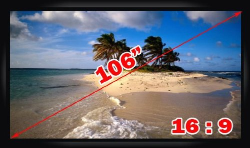 Antra PSF-106AG 106" 16:9 Fixed Projector Projection Screen Matte Grey