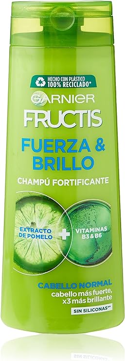 Garnier Fructis Fuerza y Brillo Champú Pelo Normal, 380 ml (Paquete de 1)