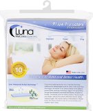Luna Premium Hypoallergenic Bed Bug Proof Zippered Waterproof Pillow Protector 1 Standard Size - Made In The USA