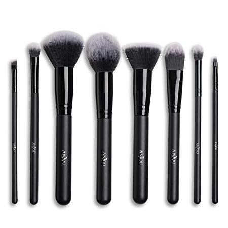 Makeup brush 8 pieces Anjou Makeup brush Face brush Luxury tacon dedicated pouch