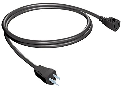 STANLEY 33089 Grounded Outdoor Extension Power Cord, 8-Feet, Black