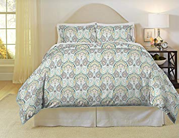 Pointehaven 200 Thread Count Percale Duvet Set, King/California King, Cypress