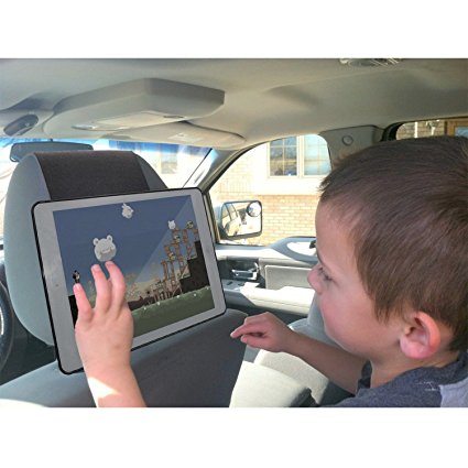 TFY Car Headrest Mount Holder for iPad 4 / iPad 3 / iPad 2 – Kids Security Hands-Free Headrest Travel Bracket Stand for Road Trip - Provide Entertainment for Kids and Back Seat Passengers-Black