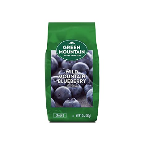 Green Mountain Coffee Roasters Wild Mountain Blueberry, Ground Coffee, Flavored Light Roast, Bagged 12 oz