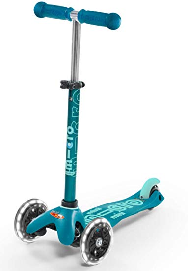 Micro Kickboard - Mini Deluxe LED 3-Wheeled, Lean-to-Steer, Swiss-Designed Micro Scooter for Preschool Kids with LED Light-up Wheels, Ages 2-5