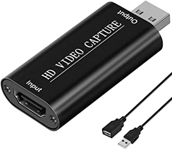 Rybozen HDMI to USB Video Capture Card, HDMI to USB 1080p USB2.0, Record Directly to Computer for Gaming, Streaming, Teaching, Video Conference or Live Broadcasting…