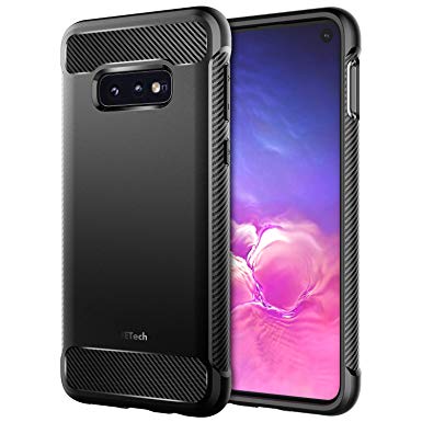 JETech Case for Galaxy S10e, Protective Cover with Shock-Absorption and Carbon Fiber Design, Black