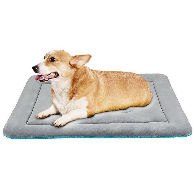 JoicyCo Dog Bed Mat Washable Anti-Slip Soft Crate Pad Matress for 27.5/36/42 inch Pets Lightweight Kennels