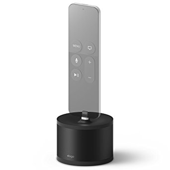 elago Aluminum Scratch-Free D Stand Charging Station for Apple TV remote, iPhone, iPad Mini, Wireless Keyboard, and Magic Mouse - Black