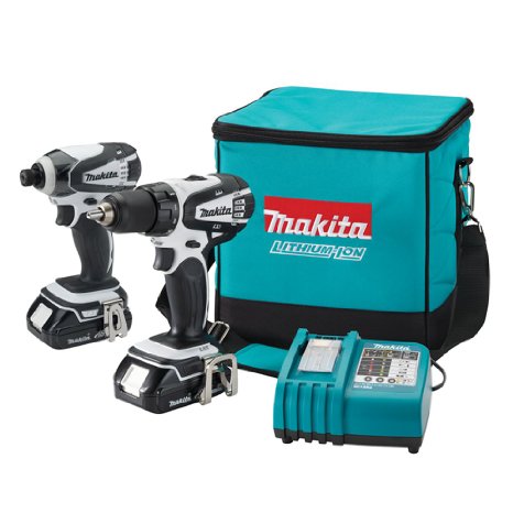 Makita LCT200W 18-Volt Compact Lithium-Ion Cordless Combo Kit, 2-Piece