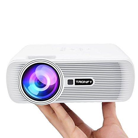 Tronfy TP80 Portable Projector 800x480p Mini LED Projector with Free HDMI Home Cinema Theater Video Projector Support VGA /USB SD/ AV --White