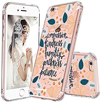 MOSNOVO iPhone 6S Plus Case/iPhone 6 Plus Case, Floral with Flower Cloth Yourselves Quote Clear Design Plastic Back Case and TPU Bumper Protective Case Cover for iPhone 6 Plus/iPhone 6S Plus