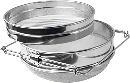 VIVO Stainless Steel Honey Strainer Double Sieve, Bee Keeping Equipment Filter BEE-V101H