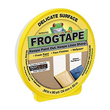 FrogTape 280220 Delicate Surface Painting Tape, Yellow, 0.94-Inch x 60-Yard Roll
