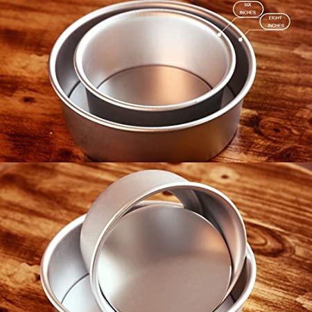 Round Cake Pan Removable Bottom Baking Tool Cheese Mousses Cake Mould Aluminum Alloy 6 inch