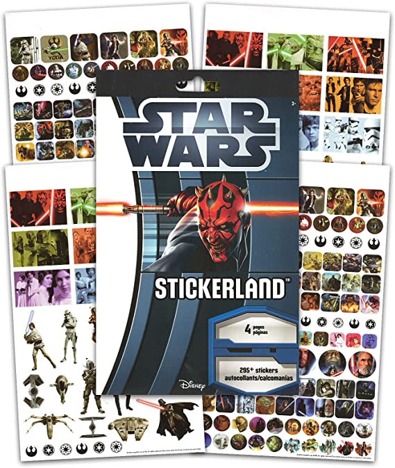 Star Wars Stickers - 4 Sheets of Star Wars Decorative Reward Stickers