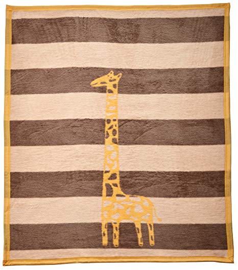 Arus Baby Turkish Cotton Blend Blanket Yellow Giraffe 30x40 inches