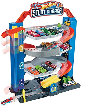 Hot Wheels City Stunt Garage Play Set Gift Idea for Ages 3 to 8 Years